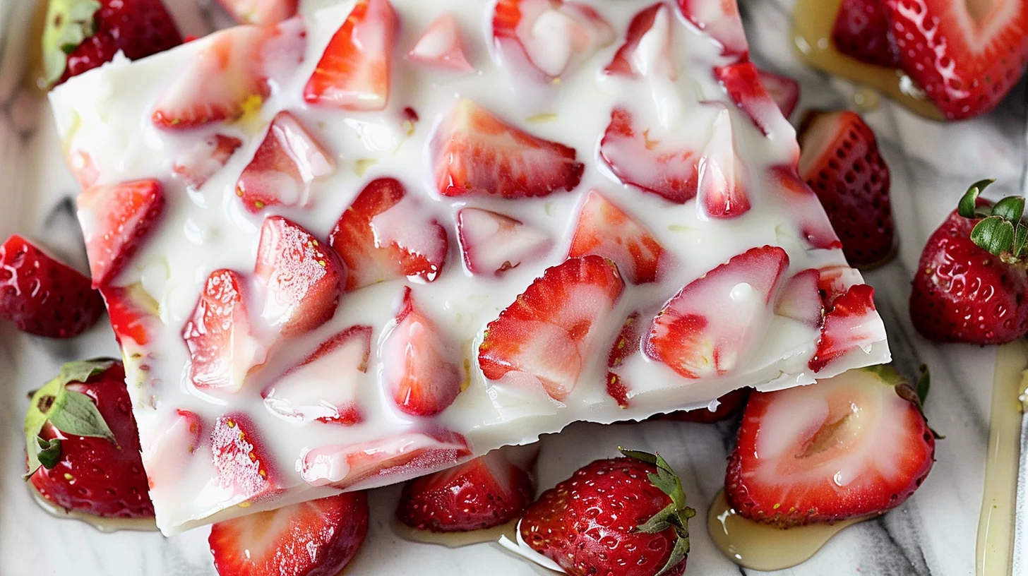 Strawberry and Yogurt Bark