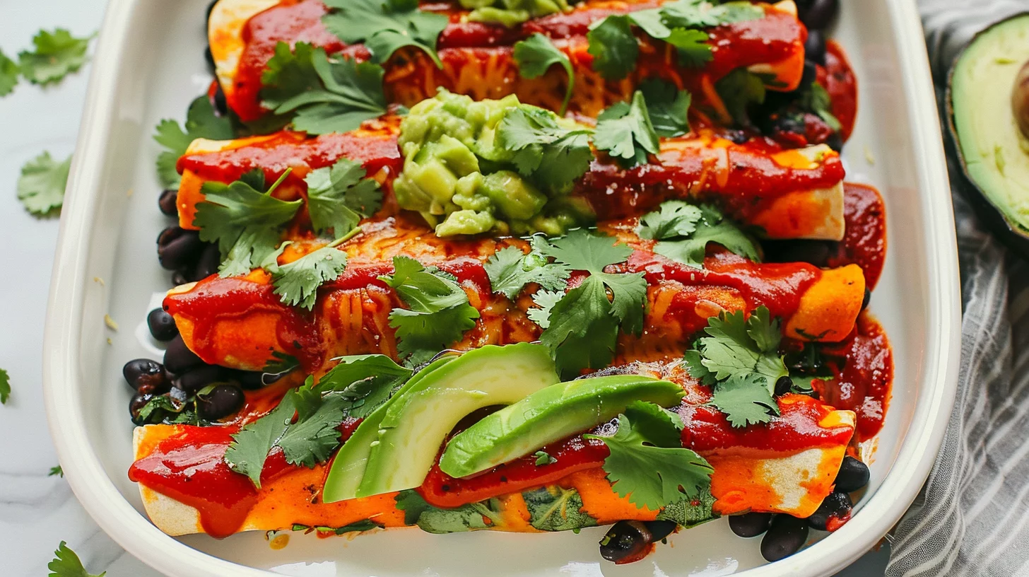 Sweet Potato Black Bean Enchiladas