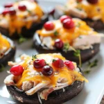 Turkey And Cranberry Stuffed Portobello Caps