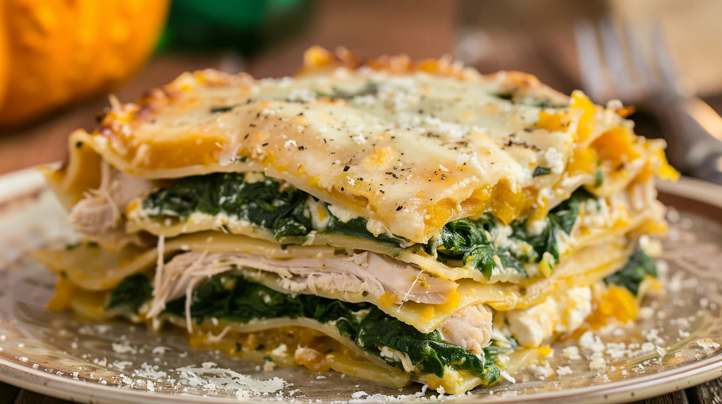 Turkey And Spinach Pumpkin Lasagna