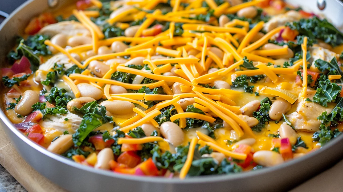 Turkey Kale And White Bean Skillet