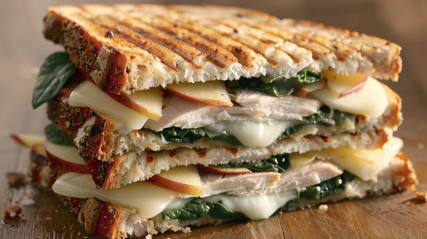 Turkey Spinach Apple Panini