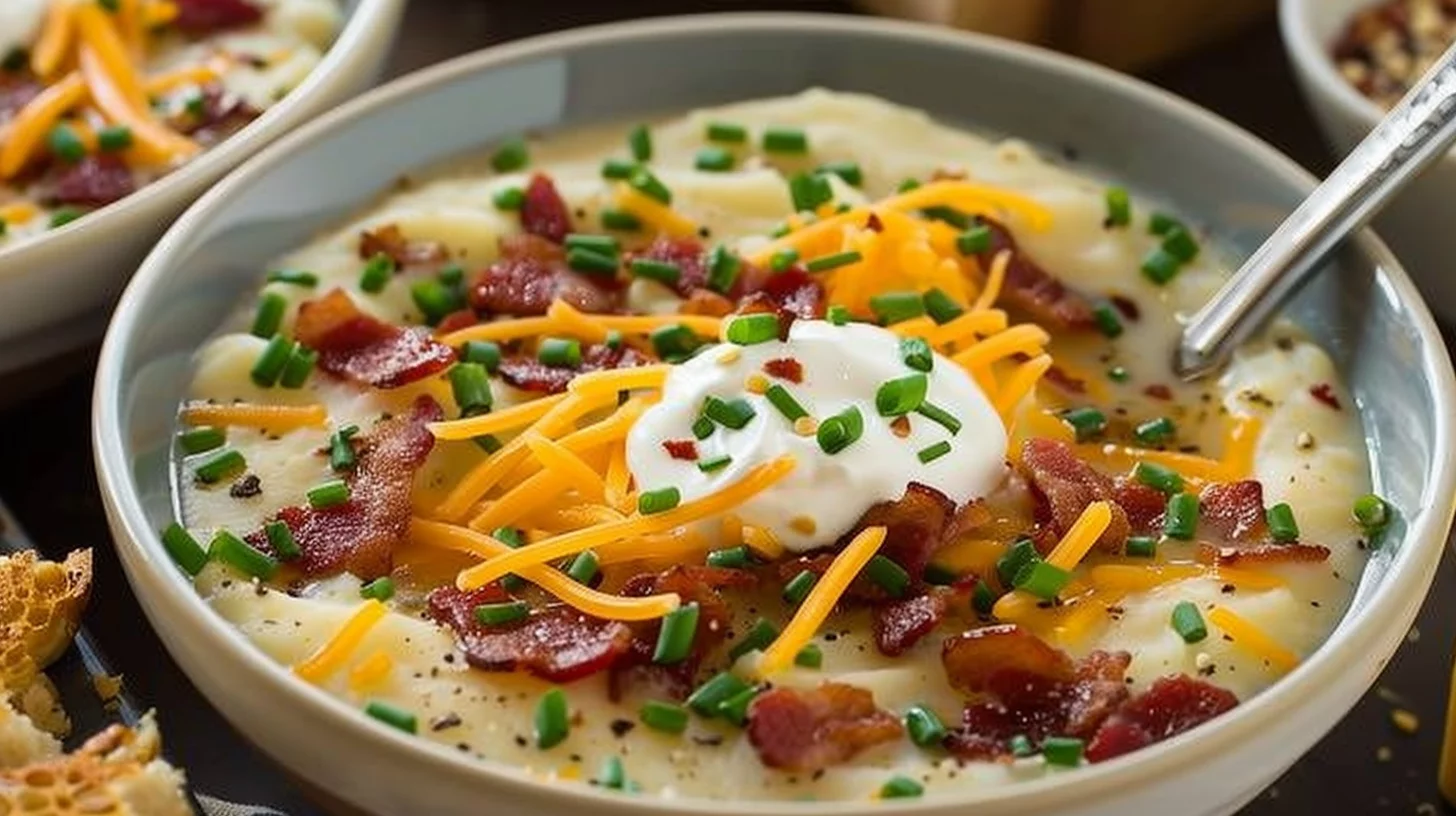 Ultimate Loaded Potato Soup With Toppings