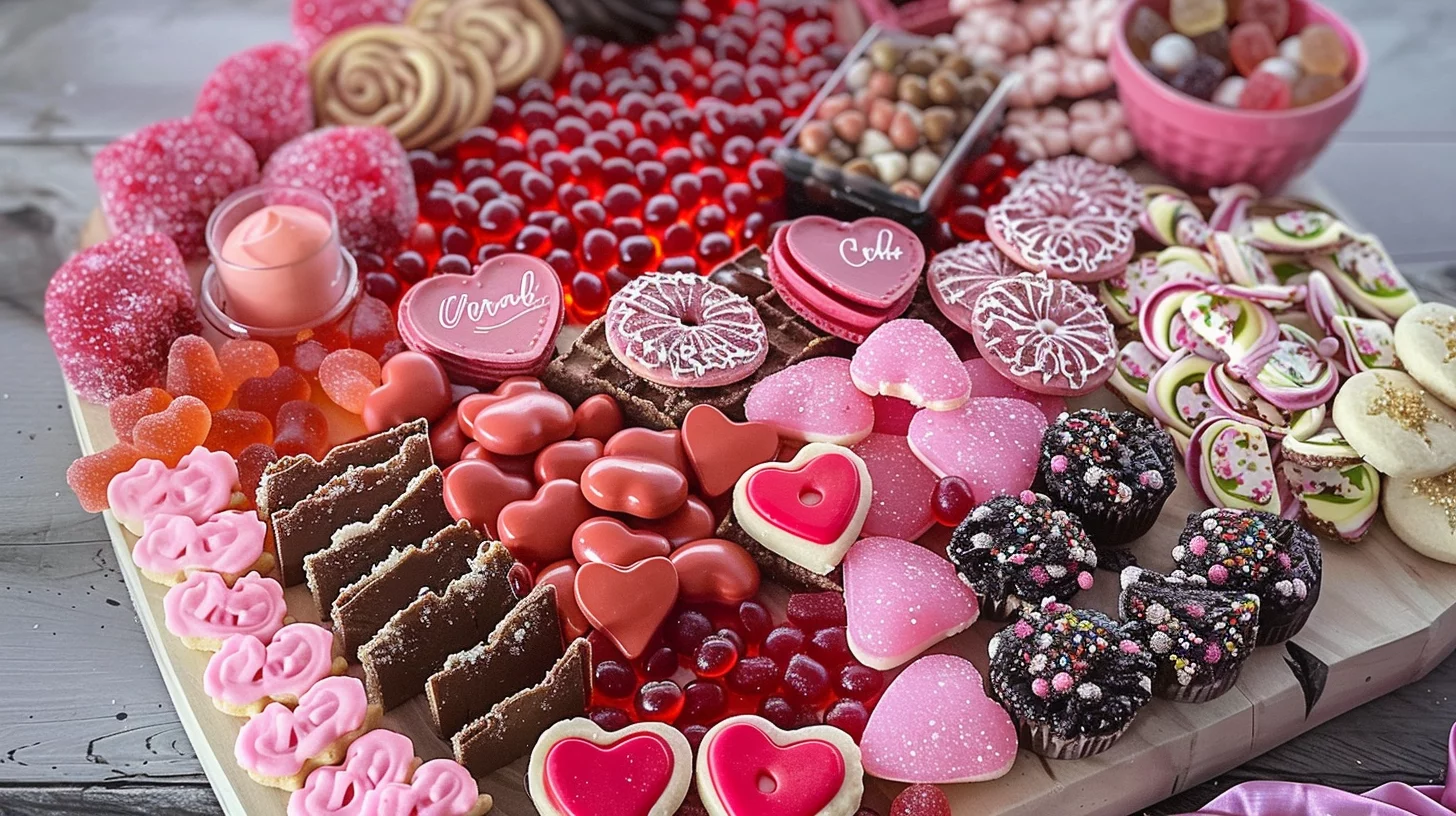 Valentine's Dessert and Candy Charcuterie Board
