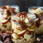 Apple Pecan Overnight Steel Cut Oat Jars