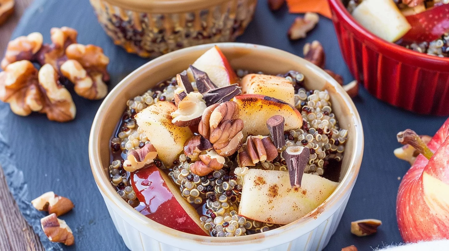 Apple Walnut Quinoa Breakfast Bake Cups
