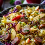 Cabbage Apple Chicken Sausage Skillet