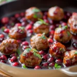 Cranberry Orange Turkey Meatballs Skillet