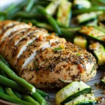 Garlic Herb Turkey Breast With Skillet Green Beans