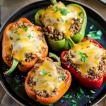 Ground Turkey Quinoa Stuffed Peppers