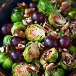Maple Balsamic Brussels Sprouts With Grapes And Walnuts