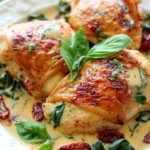 One Pan Creamy Sun Dried Tomato Chicken With Spinach