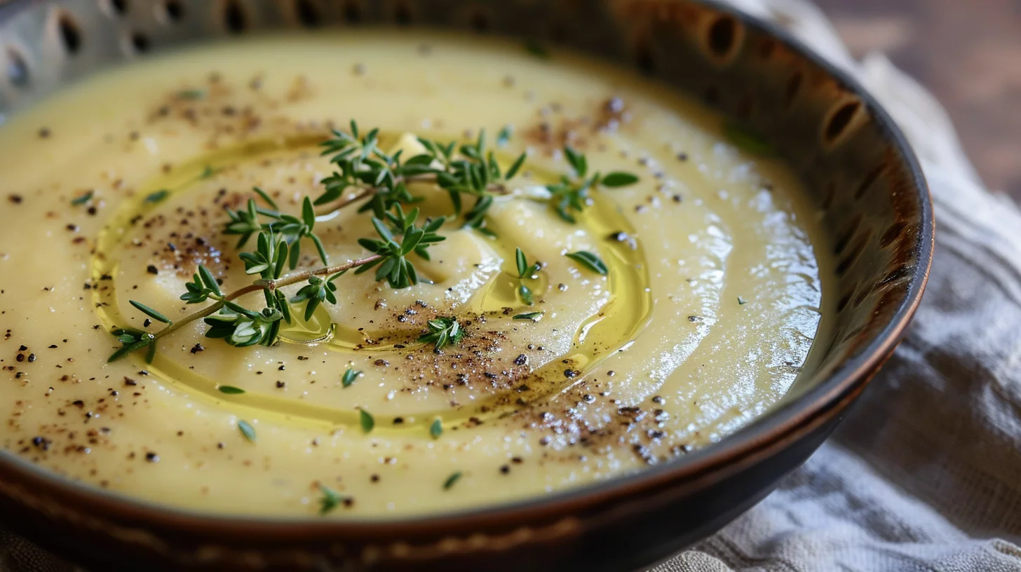 Roasted Cauliflower Apple Soup With Thyme