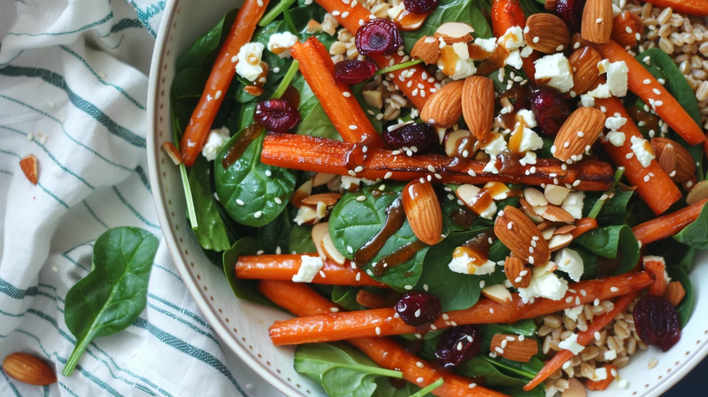 Tahini Maple Carrot Farro Power Bowl