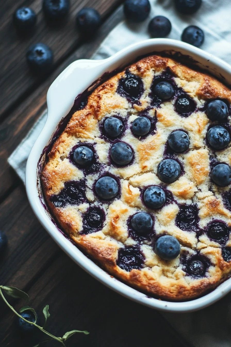 Blueberry Cottage Cheese Breakfast Bake