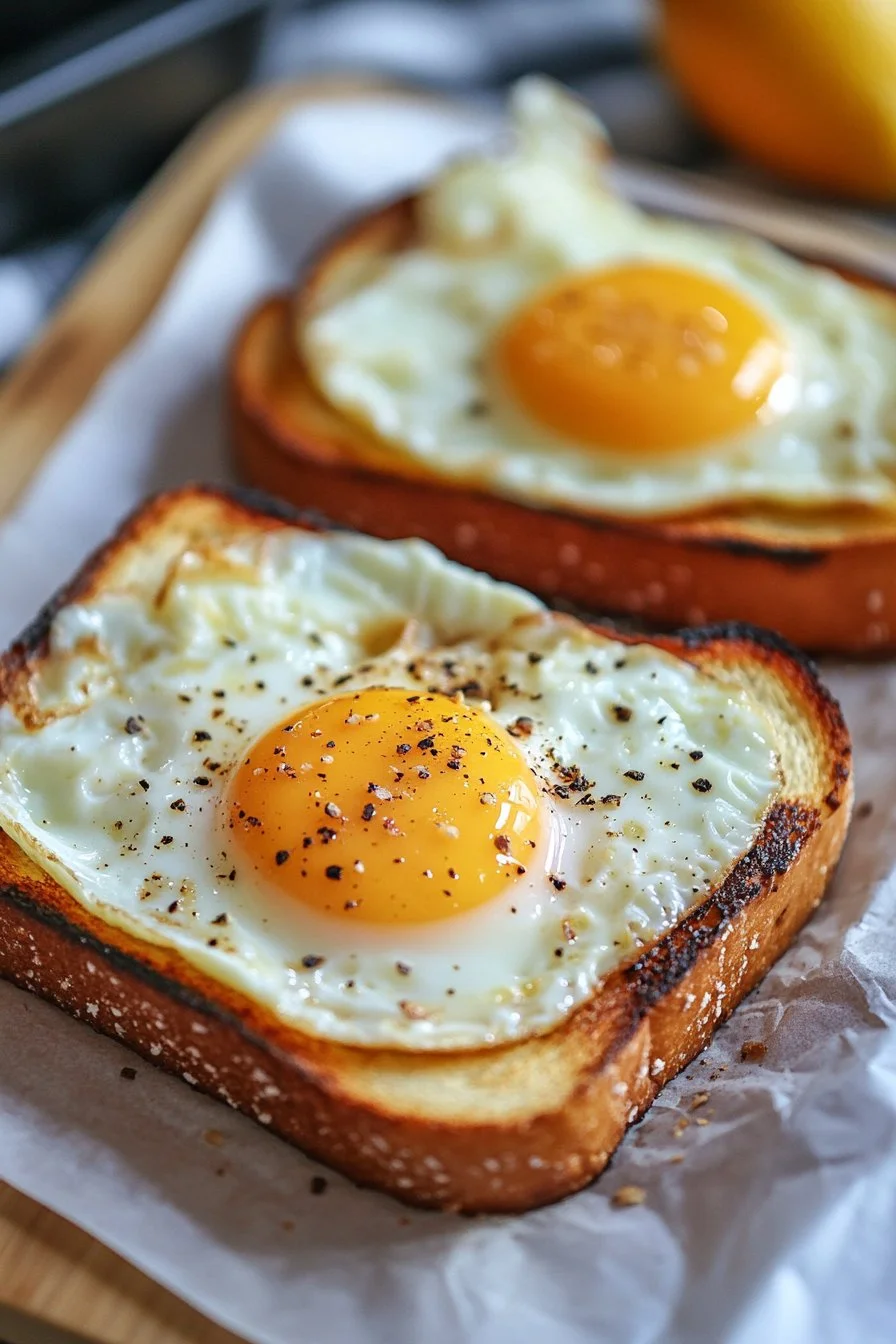 Air Fryer Egg and Cheese Toast