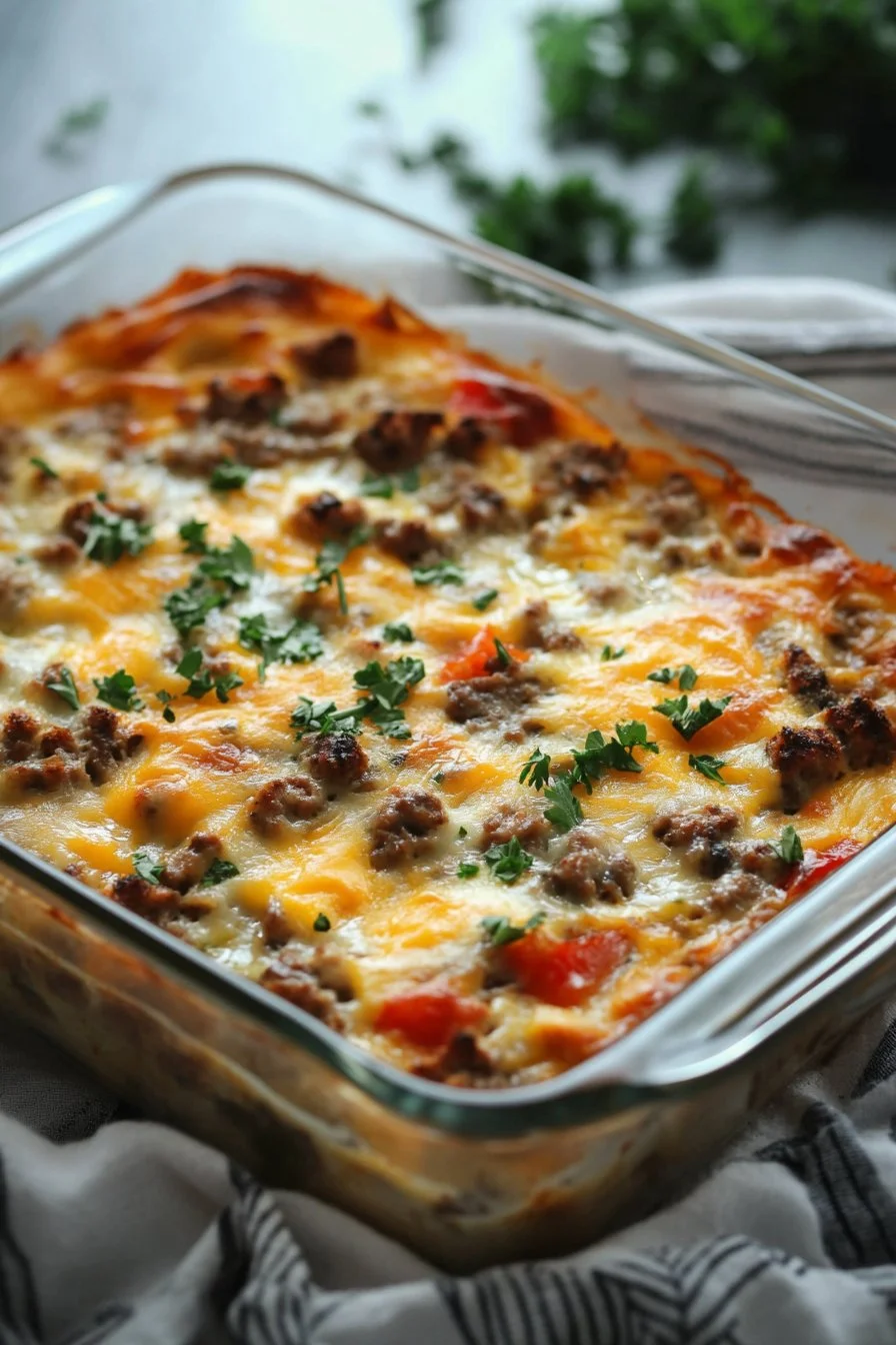 Easy Eggless Breakfast Casserole