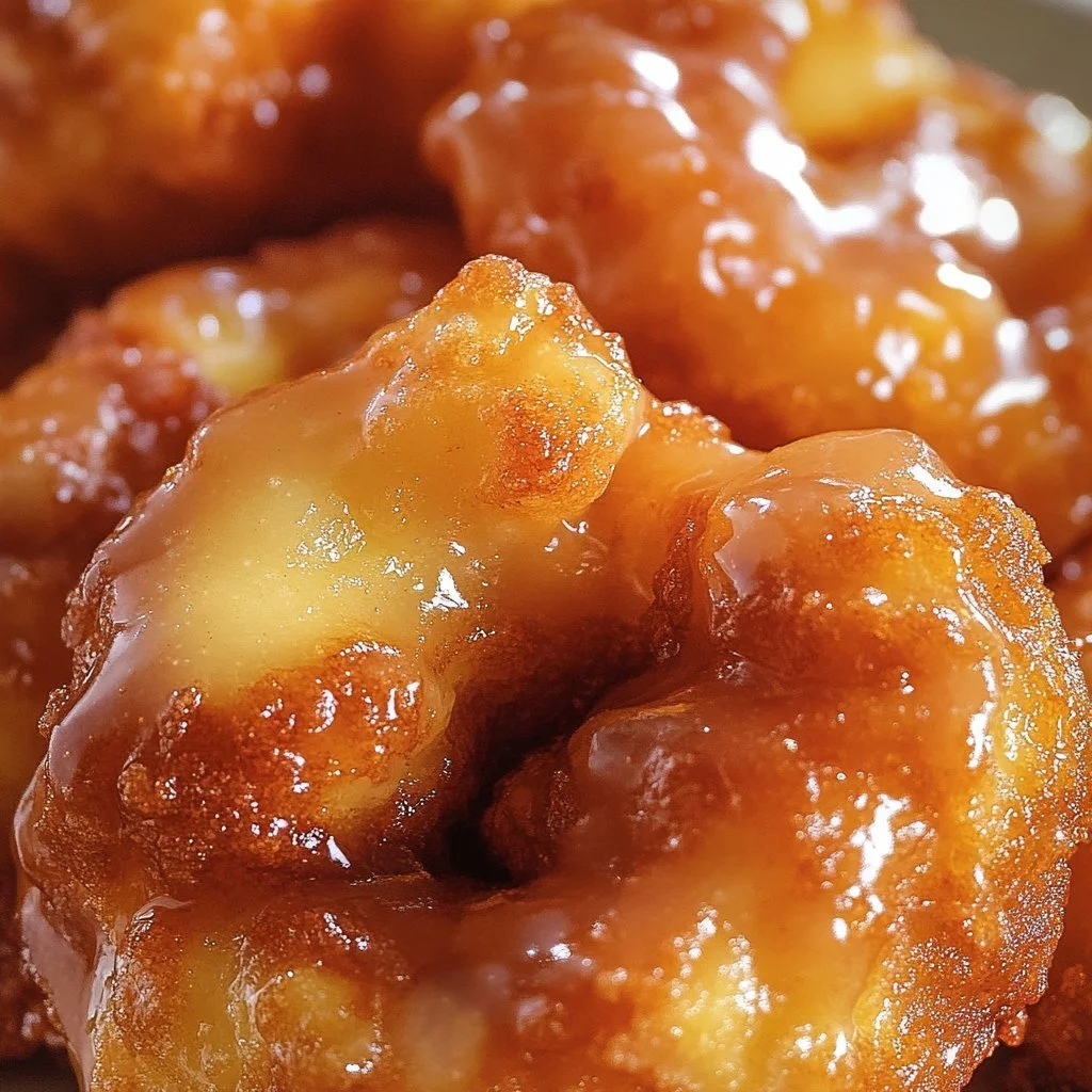 Delicious homemade cinnamon apple fritters served on a plate