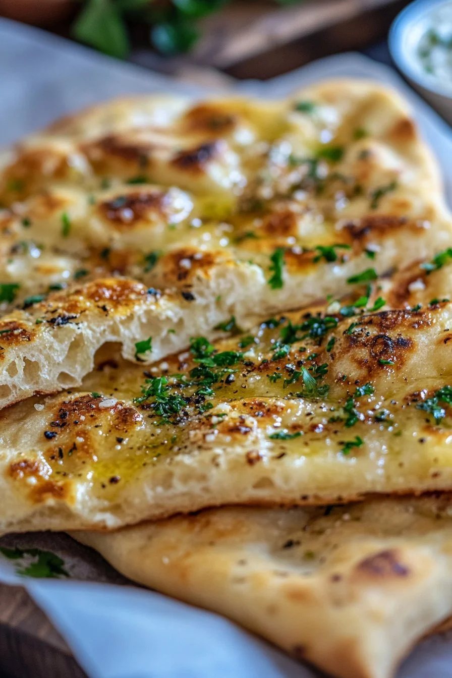 Air Fryer Garlic Flatbread