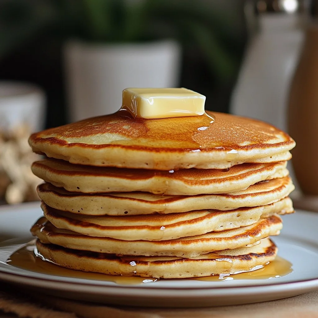 Delicious oatmeal pancakes without banana served on a plate