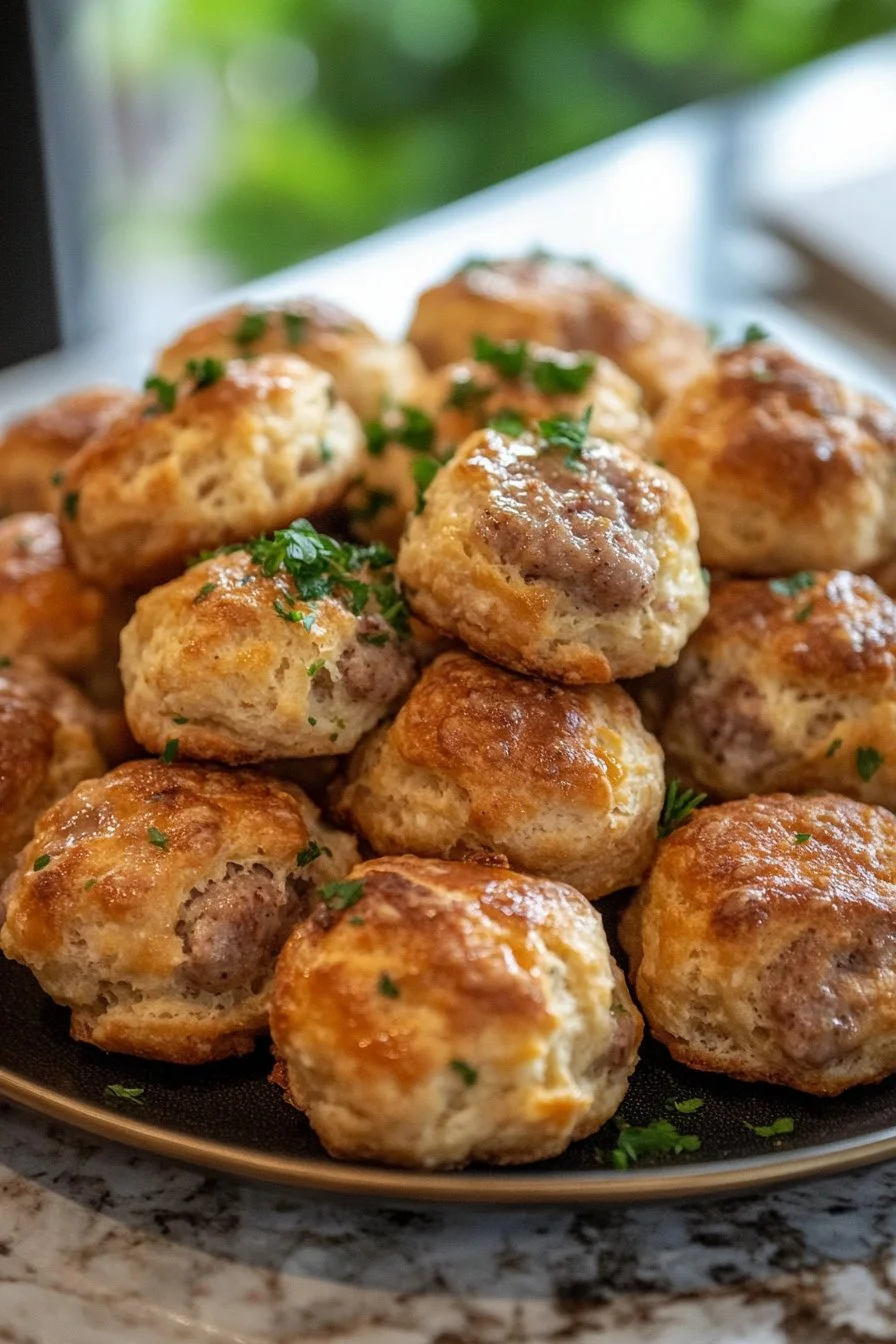 Sausage and Cream Cheese Biscuit Bites