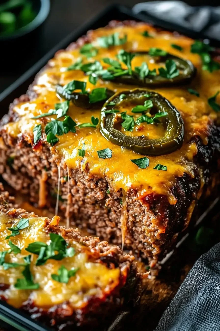 Keto Jalapeño Cheddar Meatloaf