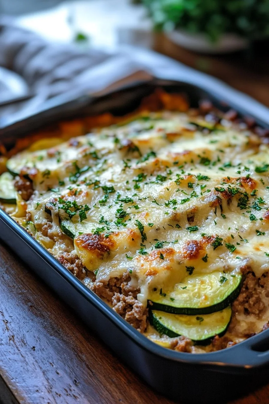 Ground Turkey Zucchini Casserole