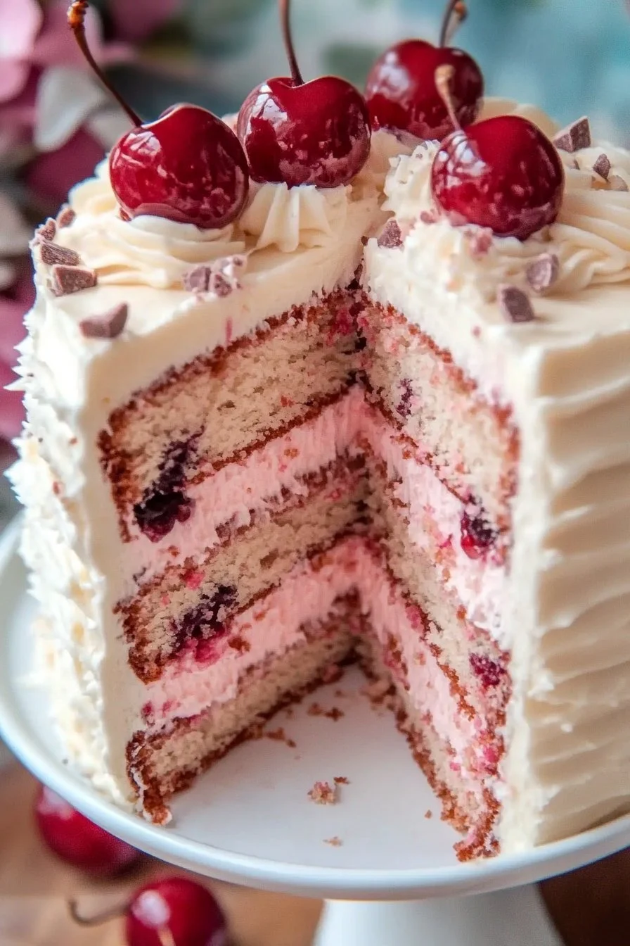 Homemade Cherry Chip Cake