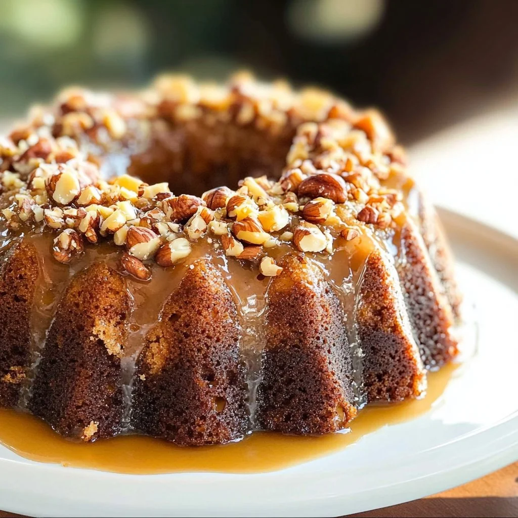 Delicious Baklava Cake topped with pistachios and honey syrup