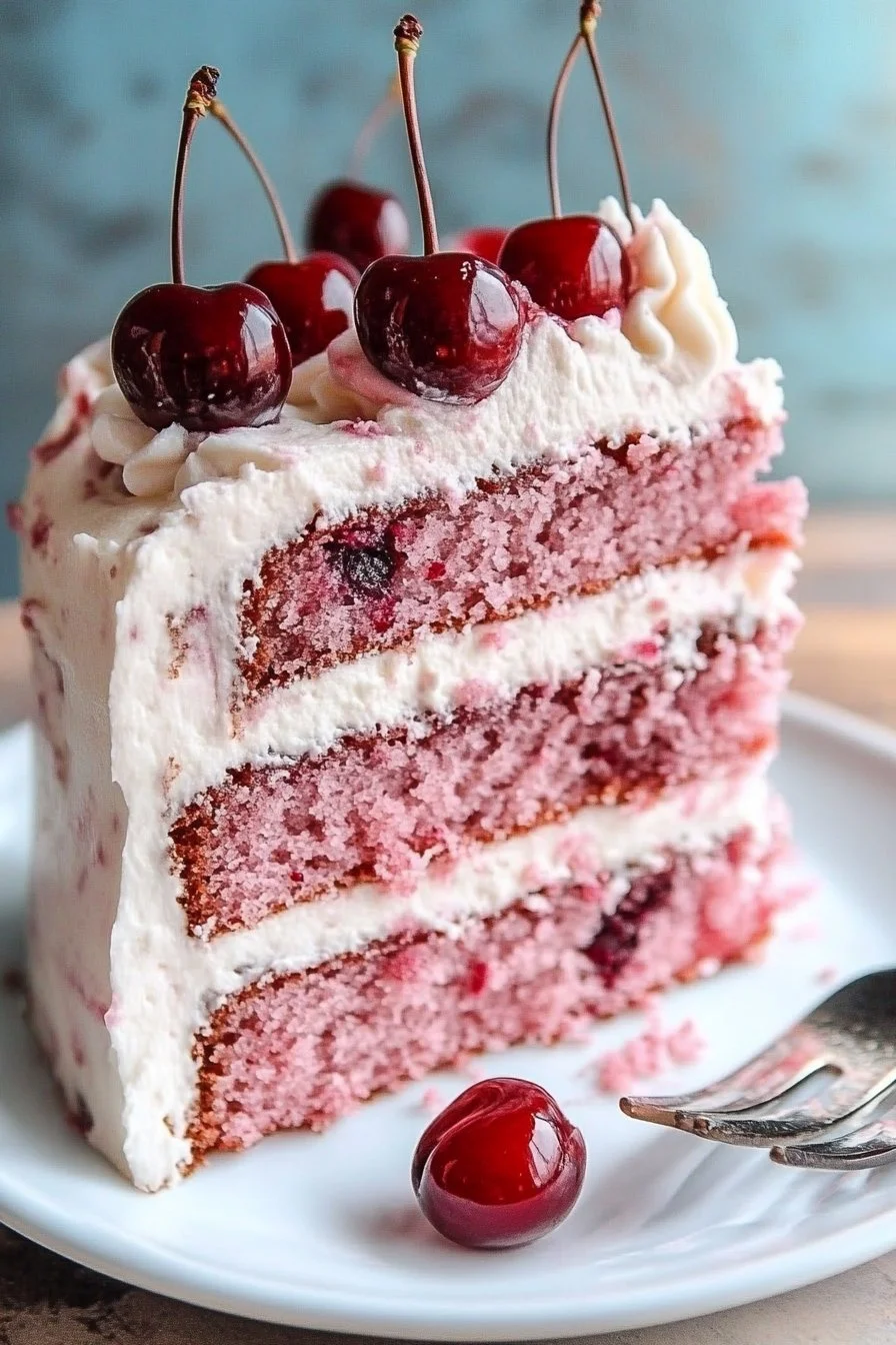 Homemade Cherry Chip Cake