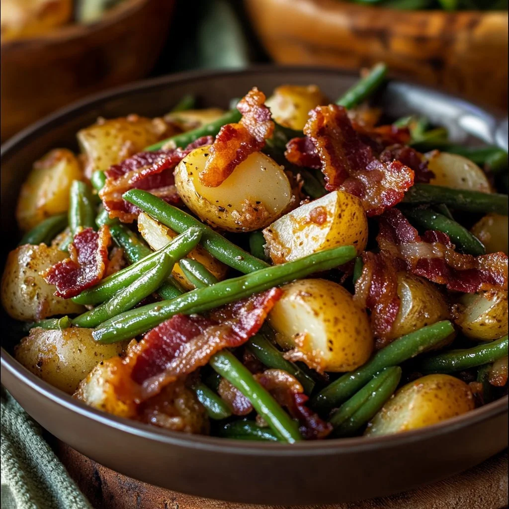 Country Ranch green beans and potatoes with bacon recipe