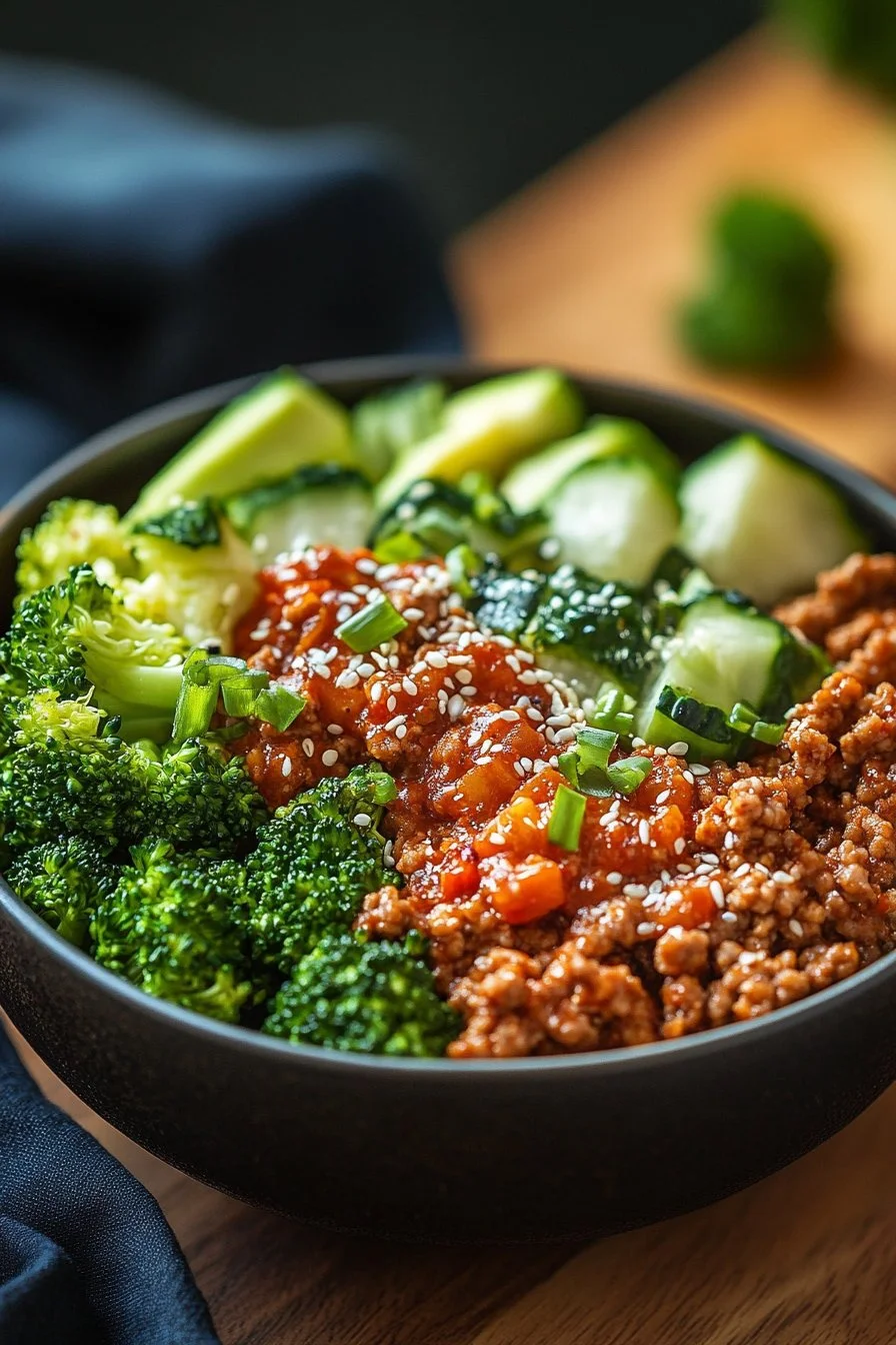 Sweet and Spicy Ground Turkey & Broccoli Bowls