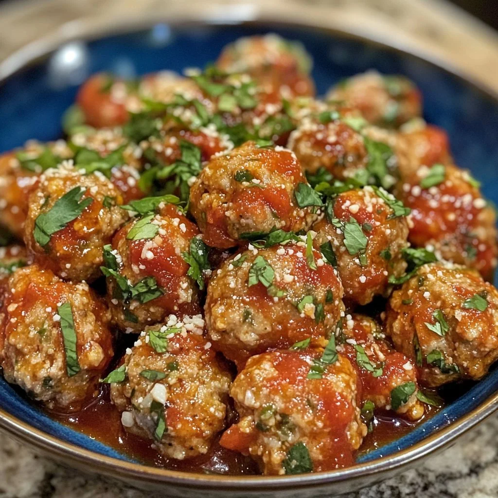 Delicious easy turkey meatballs without breadcrumbs on a plate