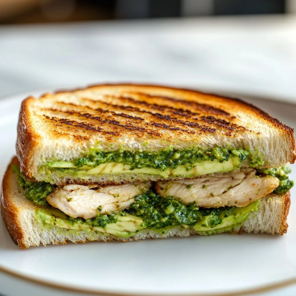 Delicious grilled chicken sourdough sandwich with fresh ingredients