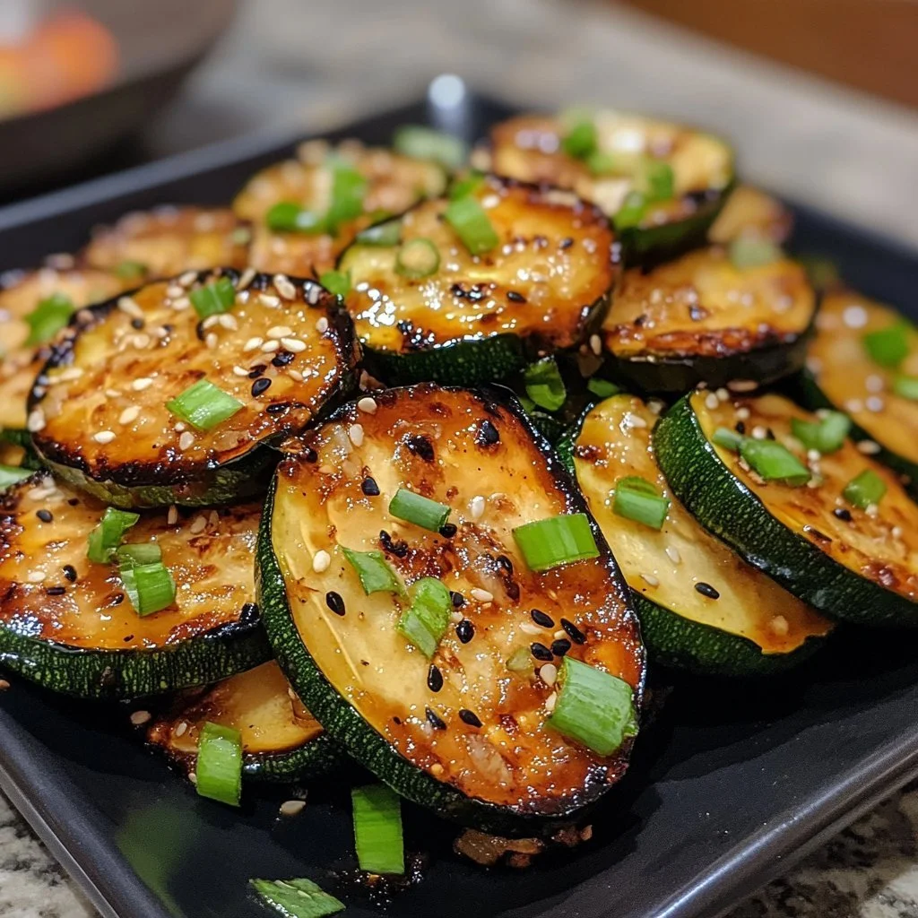 Delicious hibachi zucchini stir-fry dish with vibrant vegetables and sauces