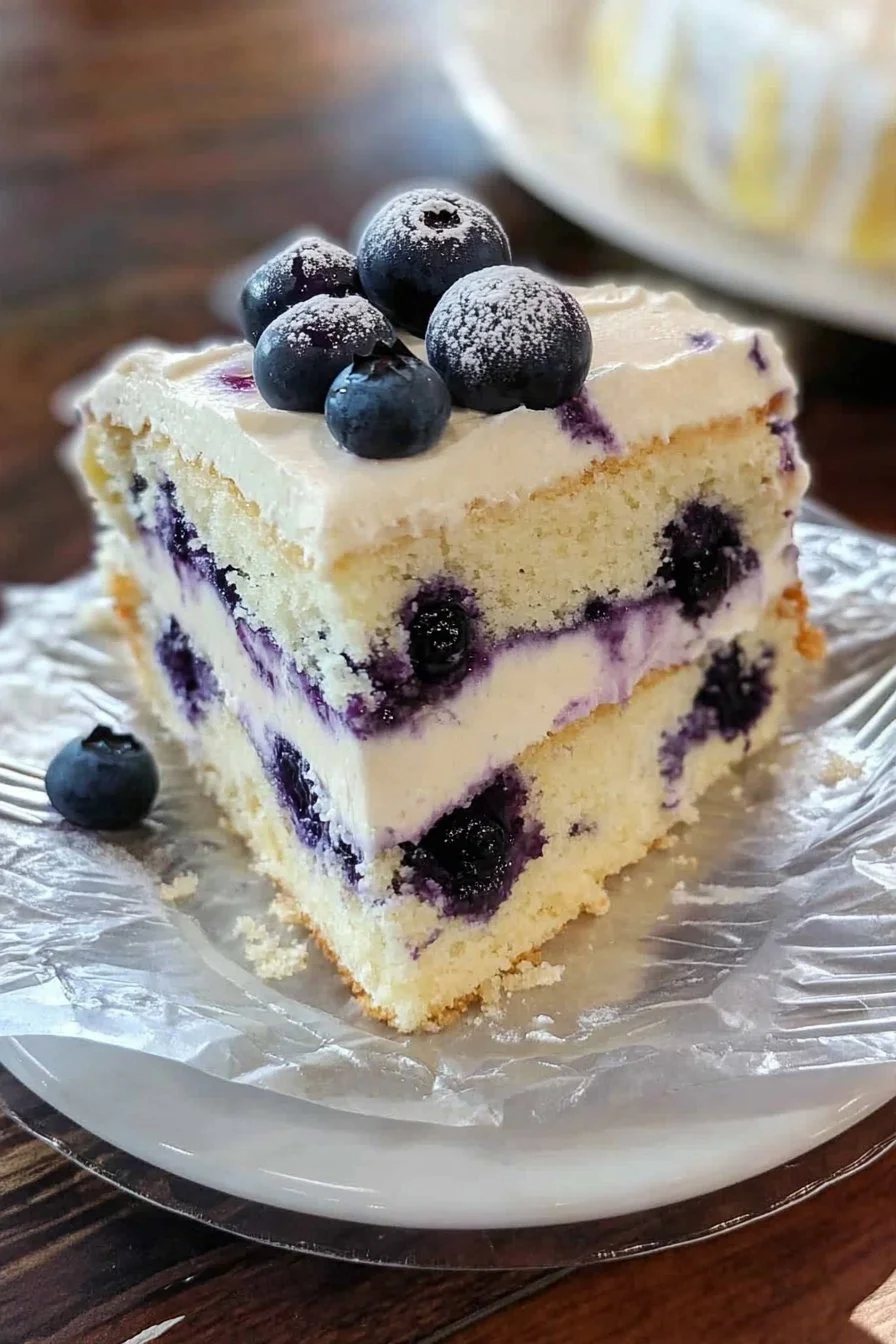 Blueberry Lemon Cream Cake