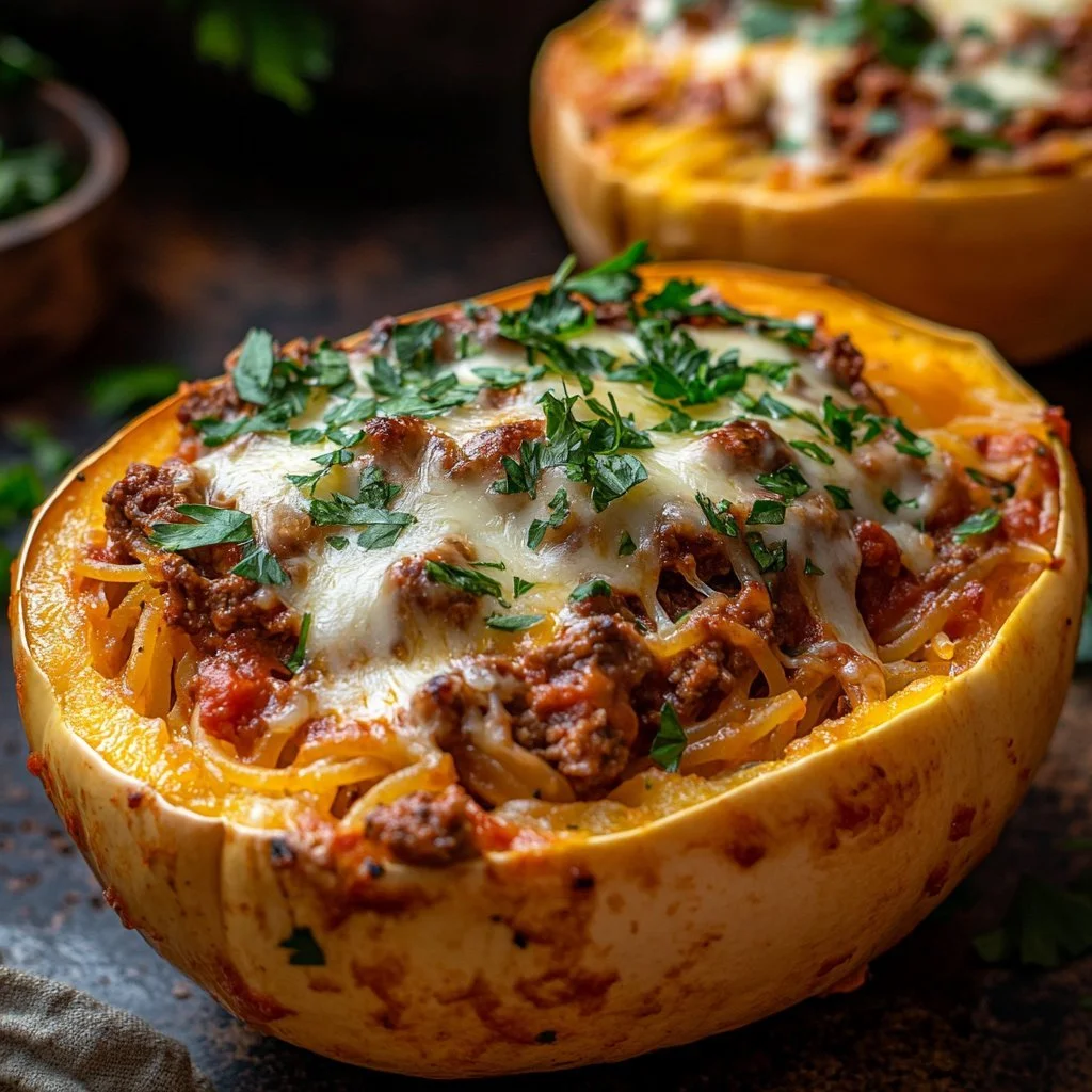 Delicious Million Dollar Spaghetti Squash Pasta served in a bowl.