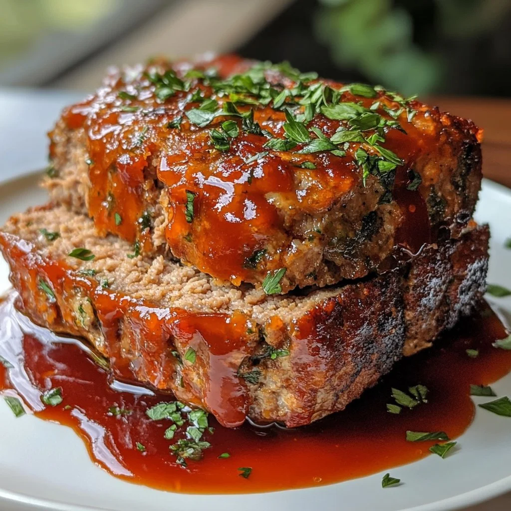 Mini turkey meatloaf served on a plate with vegetables