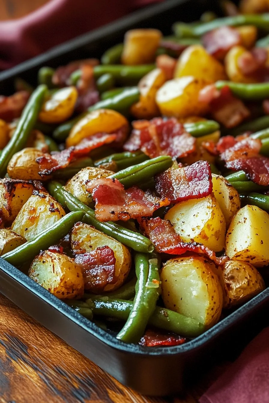 Country Ranch Green Beans and Potatoes with Bacon