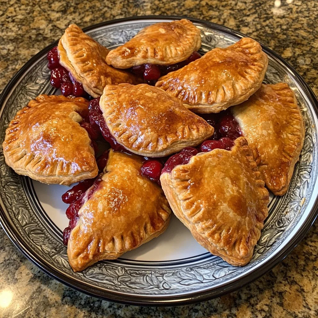 Delicious cherry hand pies with flaky crusts and vibrant cherry filling