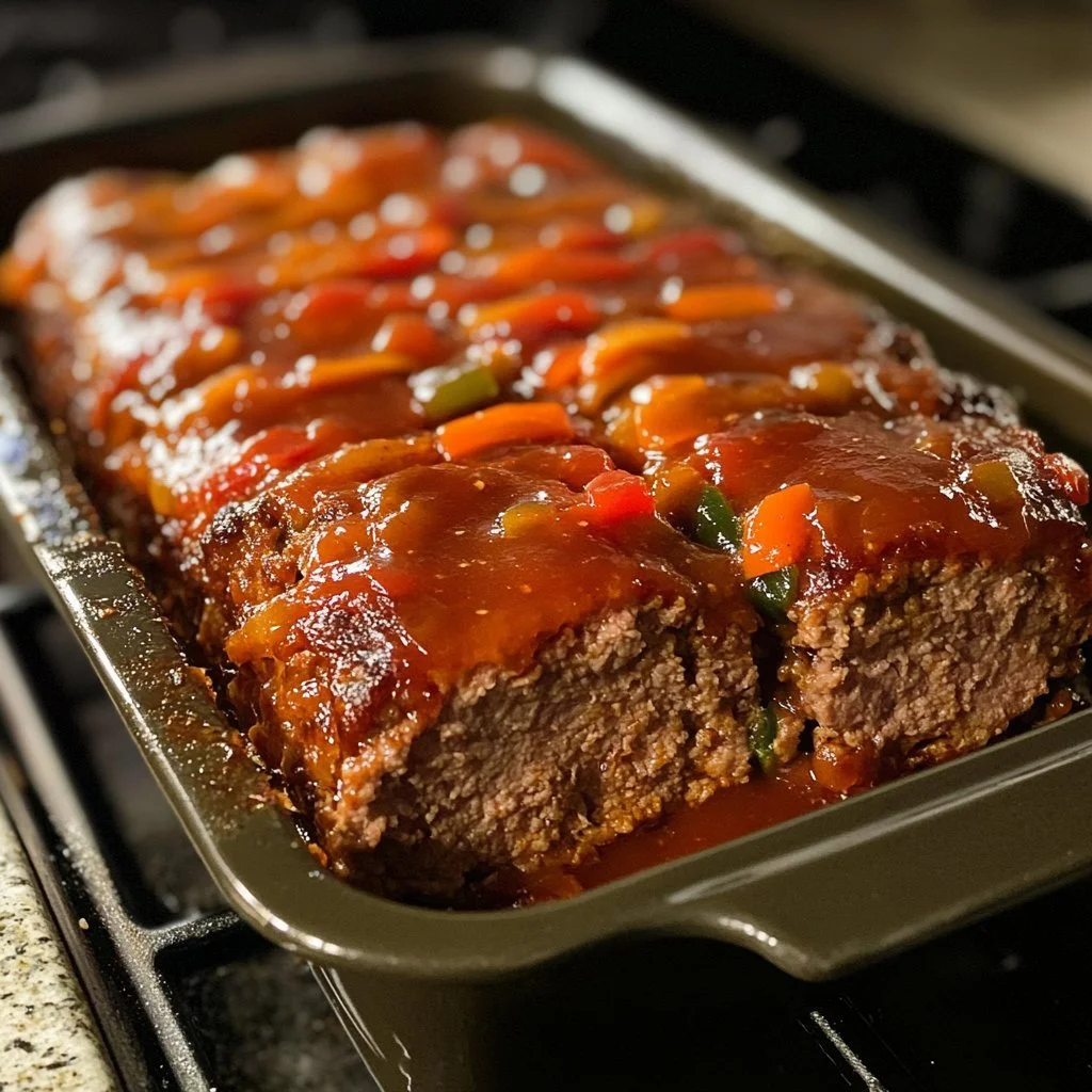 Deliciously prepared meatloaf ready to serve for a hearty meal.