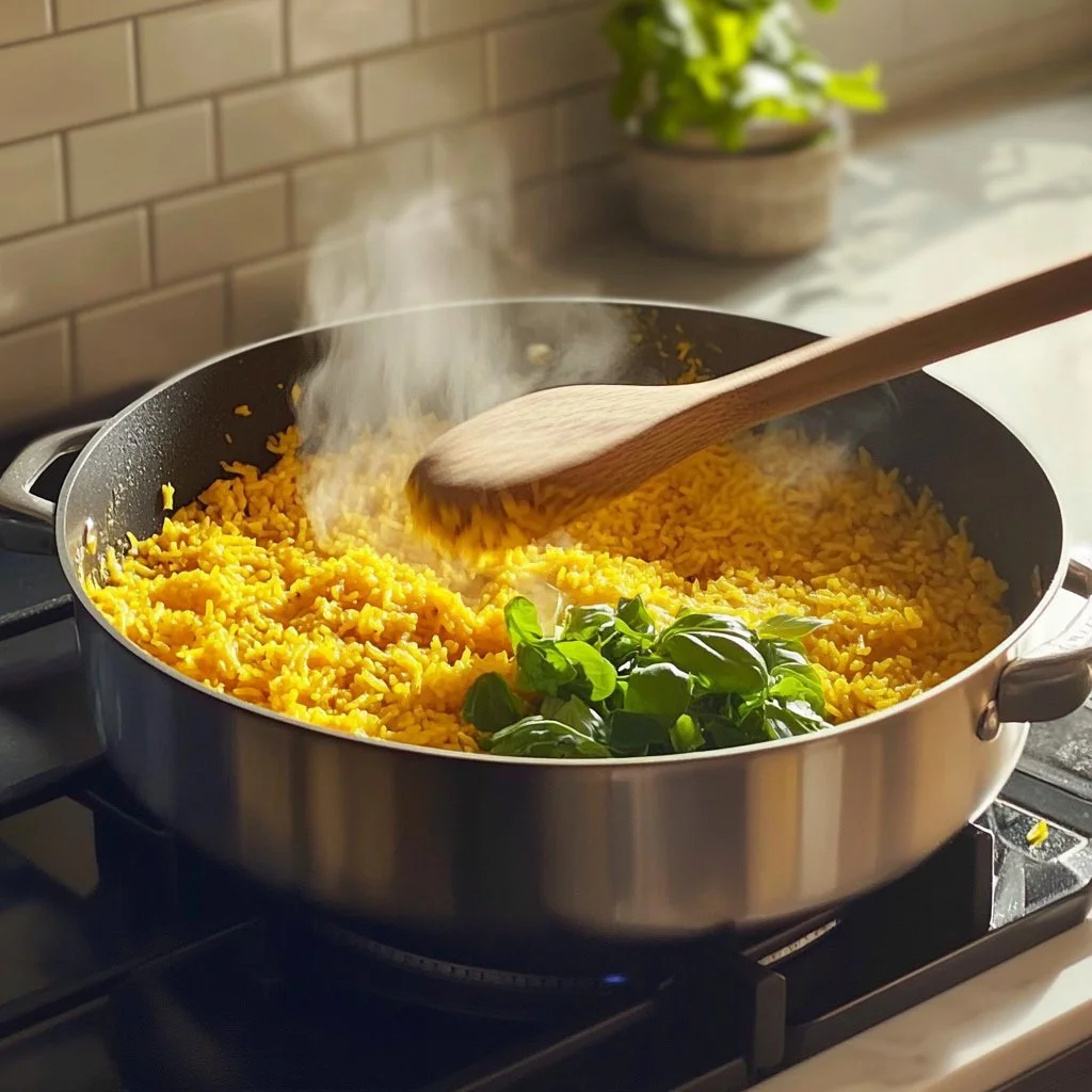 Delicious Vegetable Coconut Rice with colorful vegetables and creamy coconut