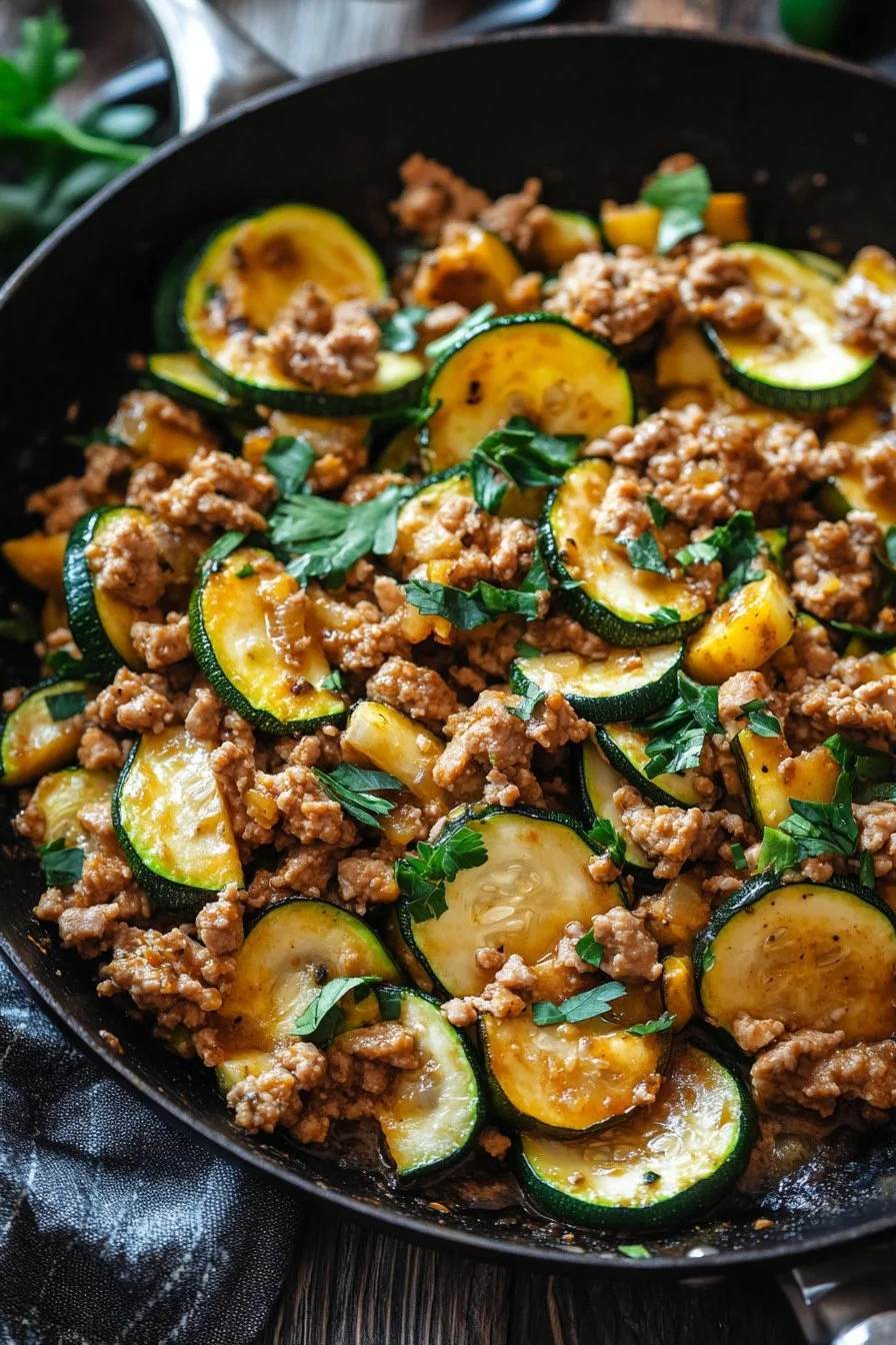 Ground Turkey and Zucchini Skillet