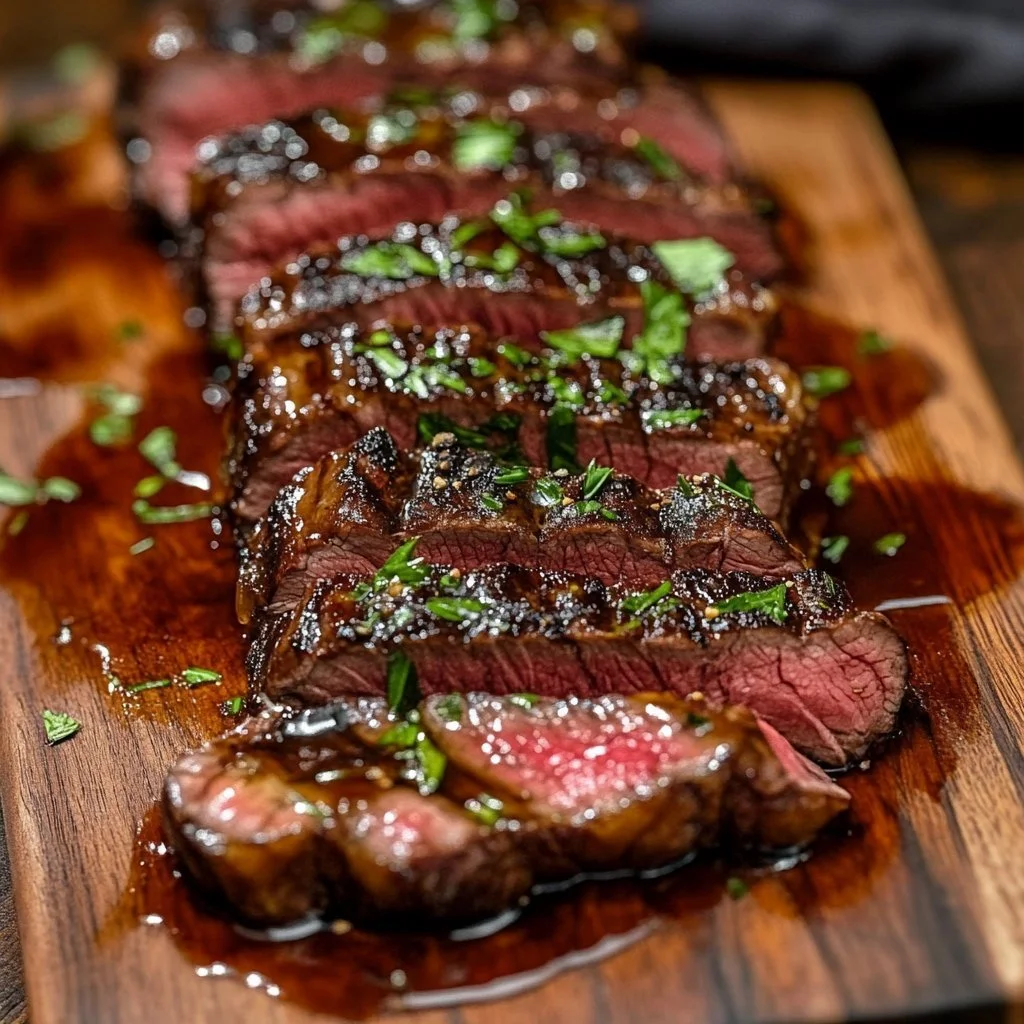 Cowboy Butter topping on grilled venison backstrap