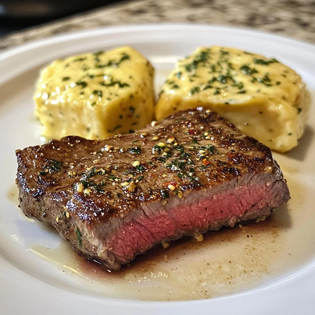 Cowboy Butter served with grilled backstrap steaks for a delicious meal