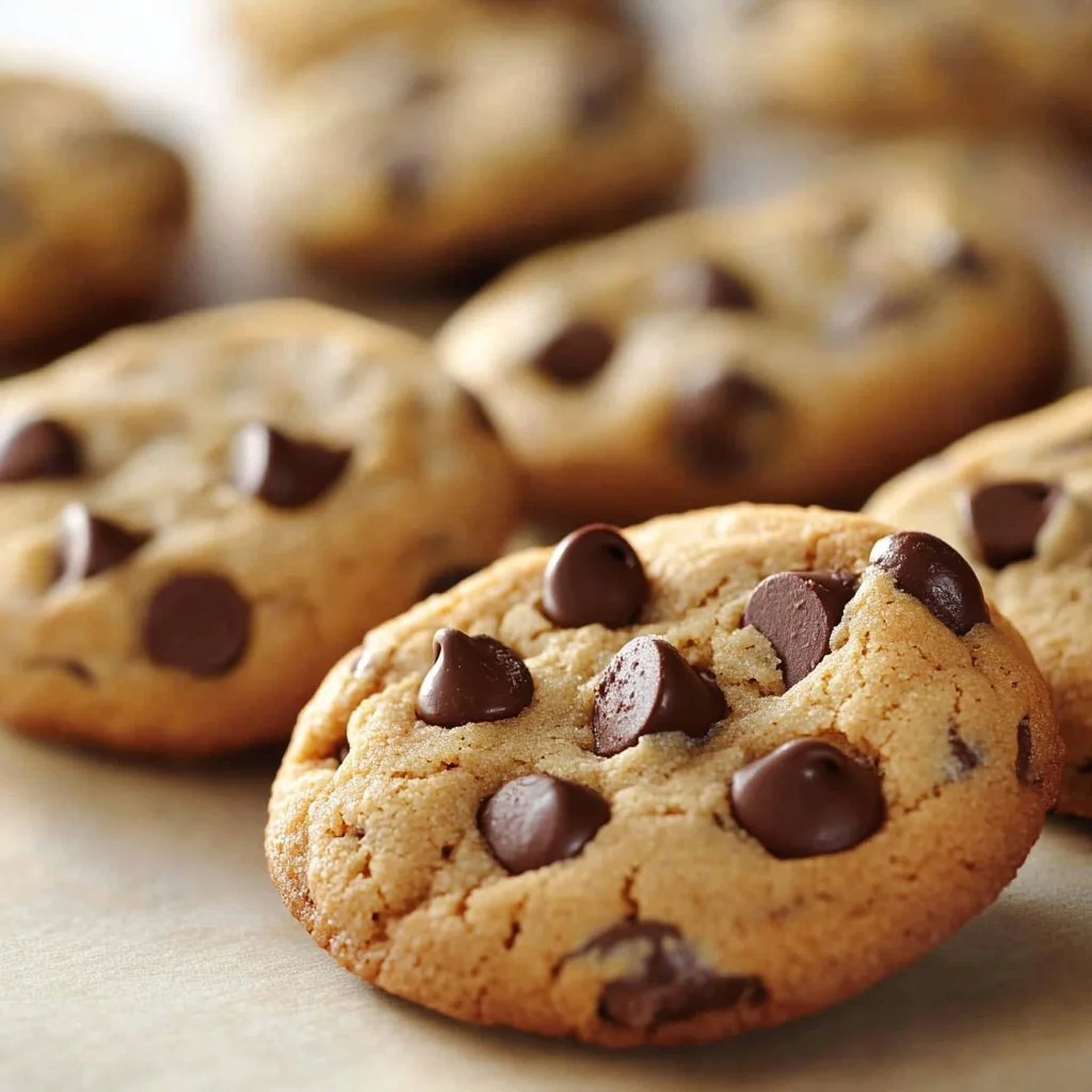 Easy sourdough chocolate chip cookies on a cooling rack