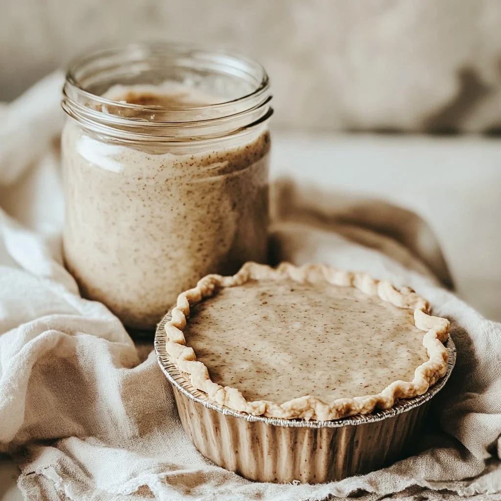 Flaky sourdough pie crust ready for pie filling and baking.