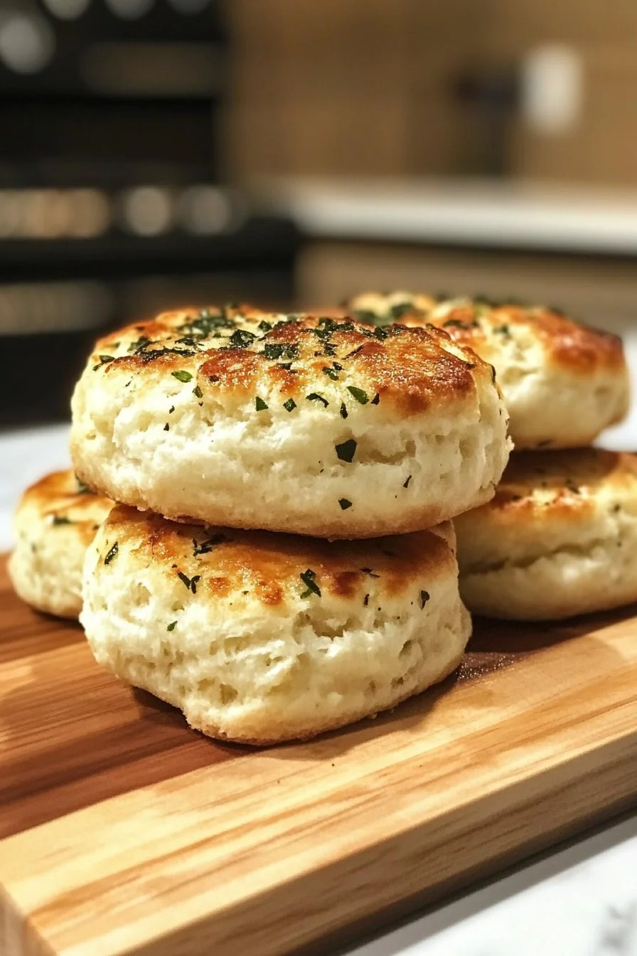 Garlic and Herb Sourdough Biscuits