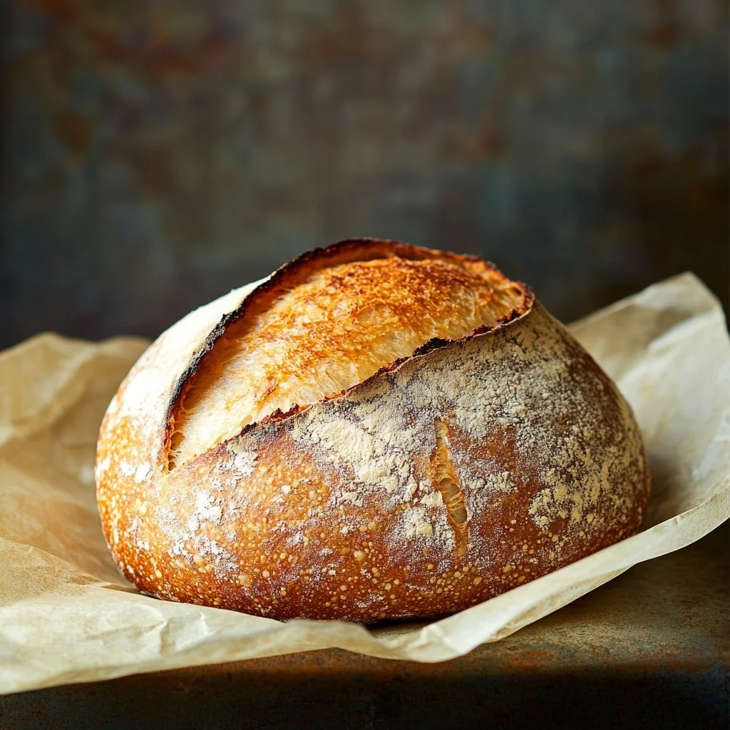 Delicious gingerbread sourdough discard loaf fresh from the oven