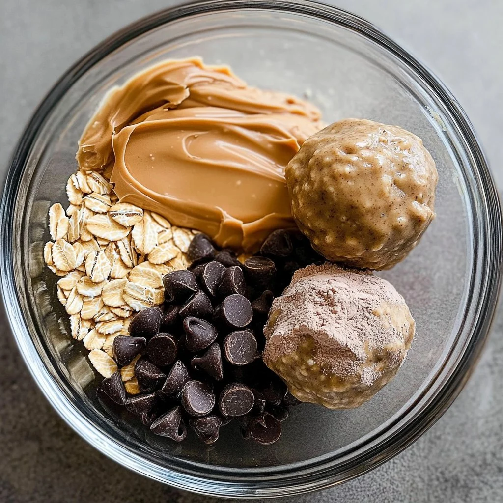Homemade healthy no-bake protein balls on a plate